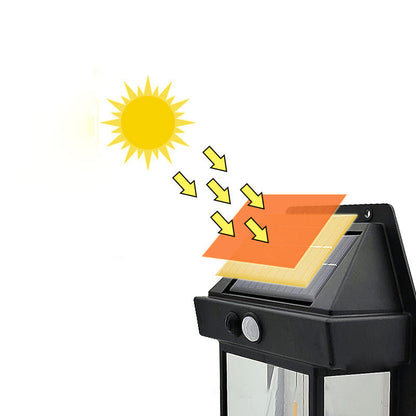 Modern Simplicity Solar Waterproof PC ABS Bulb Rectangular LED Wall Sconce Lamp For Outdoor Patio