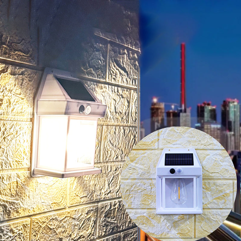 Modern Simplicity Solar Waterproof PC ABS Bulb Rectangular LED Wall Sconce Lamp For Outdoor Patio
