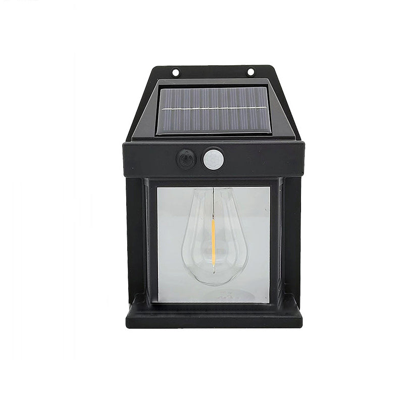 Modern Simplicity Solar Waterproof PC ABS Bulb Rectangular LED Wall Sconce Lamp For Outdoor Patio