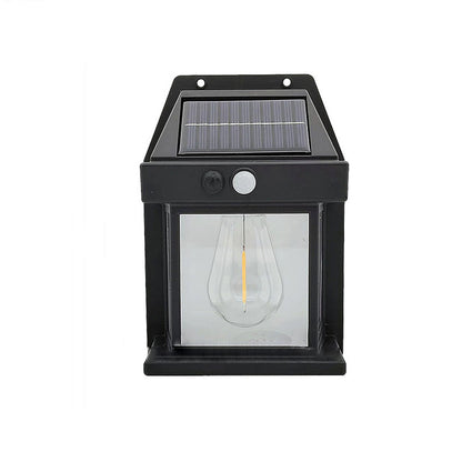 Modern Simplicity Solar Waterproof PC ABS Bulb Rectangular LED Wall Sconce Lamp For Outdoor Patio