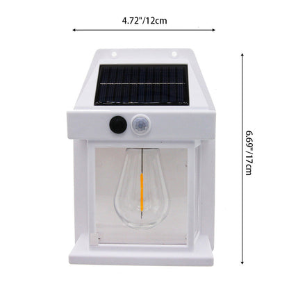 Modern Simplicity Solar Waterproof PC ABS Bulb Rectangular LED Wall Sconce Lamp For Outdoor Patio