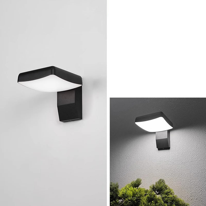 Modern Minimalist Waterproof Motion Sensor Rotatable Aluminum PC Square Round LED Wall Sconce Lamp For Outdoor Patio