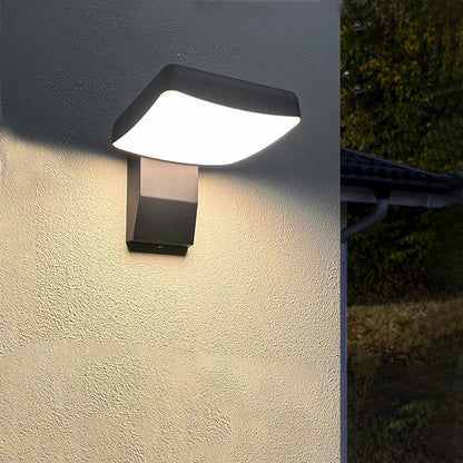 Modern Minimalist Waterproof Motion Sensor Rotatable Aluminum PC Square Round LED Wall Sconce Lamp For Outdoor Patio