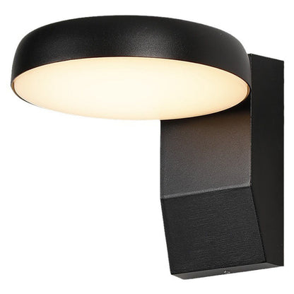 Modern Minimalist Waterproof Motion Sensor Rotatable Aluminum PC Square Round LED Wall Sconce Lamp For Outdoor Patio