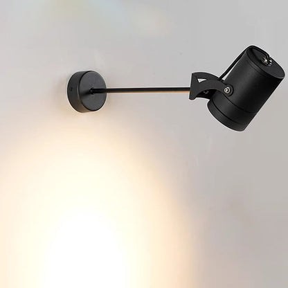 Modern Simplicity Waterproof Aluminum Iron Adjustable Cylinder Long Pole LED Wall Sconce Lamp For Outdoor Patio