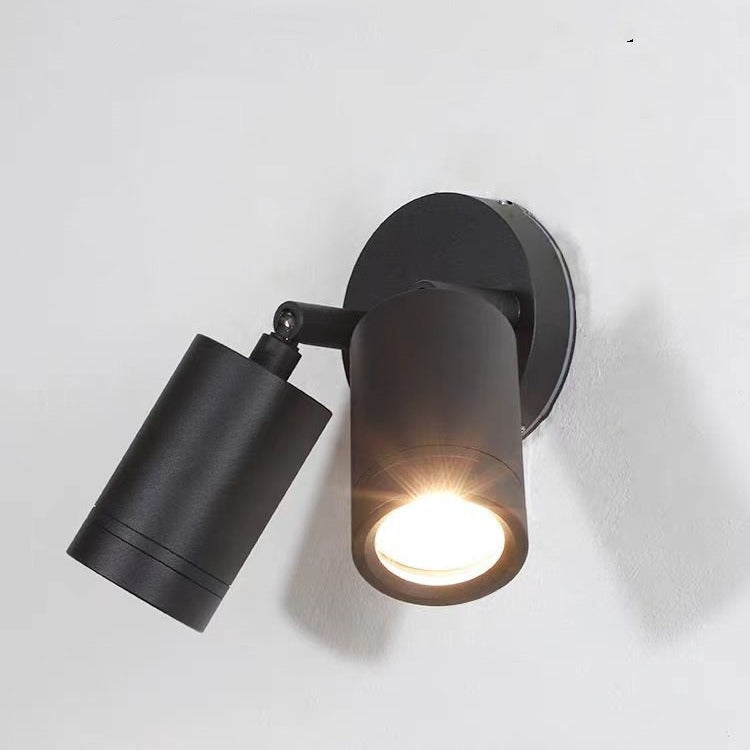 Modern Simplicity Waterproof Aluminum Iron Adjustable Cylinder Long Pole LED Wall Sconce Lamp For Outdoor Patio
