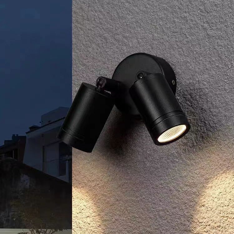 Modern Simplicity Waterproof Aluminum Iron Adjustable Cylinder Long Pole LED Wall Sconce Lamp For Outdoor Patio