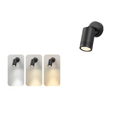 Modern Simplicity Waterproof Aluminum Iron Adjustable Cylinder Long Pole LED Wall Sconce Lamp For Outdoor Patio