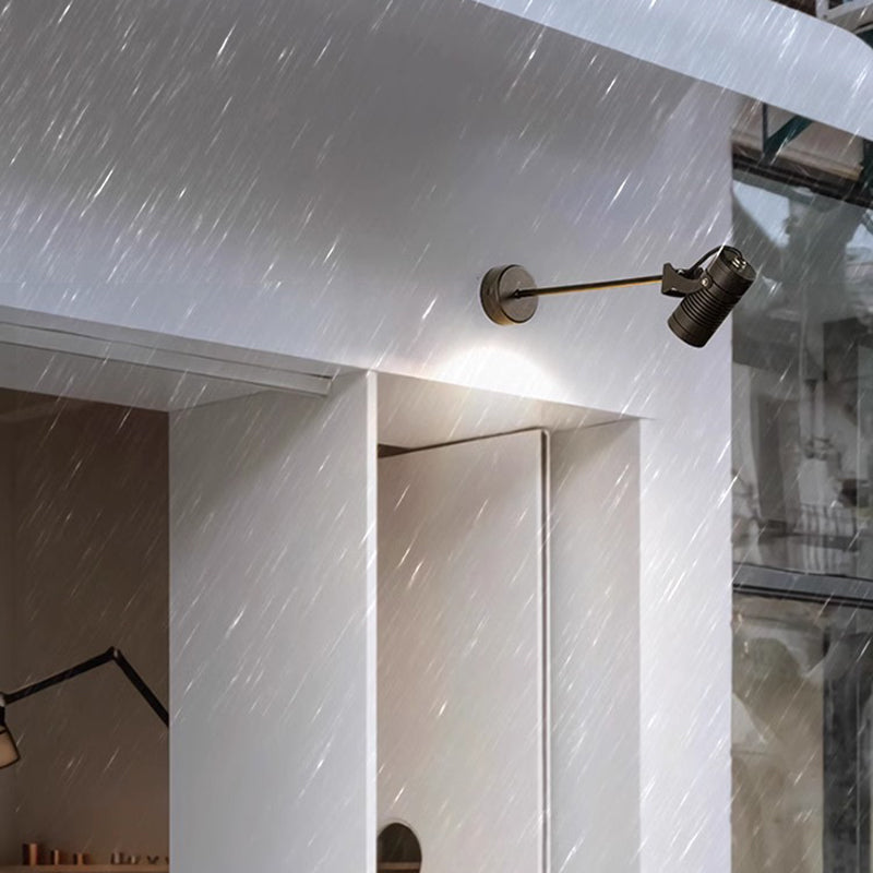 Modern Simplicity Waterproof Aluminum Iron Adjustable Cylinder Long Pole LED Wall Sconce Lamp For Outdoor Patio