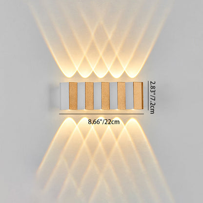 Modern Simplicity Waterproof Aluminum Rectangular Bent Up And Down LED Wall Sconce Lamp For Outdoor Patio
