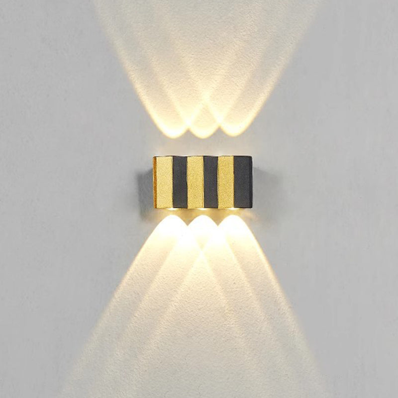 Modern Simplicity Waterproof Aluminum Rectangular Bent Up And Down LED Wall Sconce Lamp For Outdoor Patio