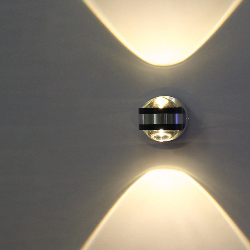 مصباح حائط LED بتصميم كرة بلورية من الألومنيوم بتصميم بسيط وعصري للممر 