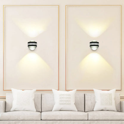 مصباح حائط LED بتصميم كرة بلورية من الألومنيوم بتصميم بسيط وعصري للممر 