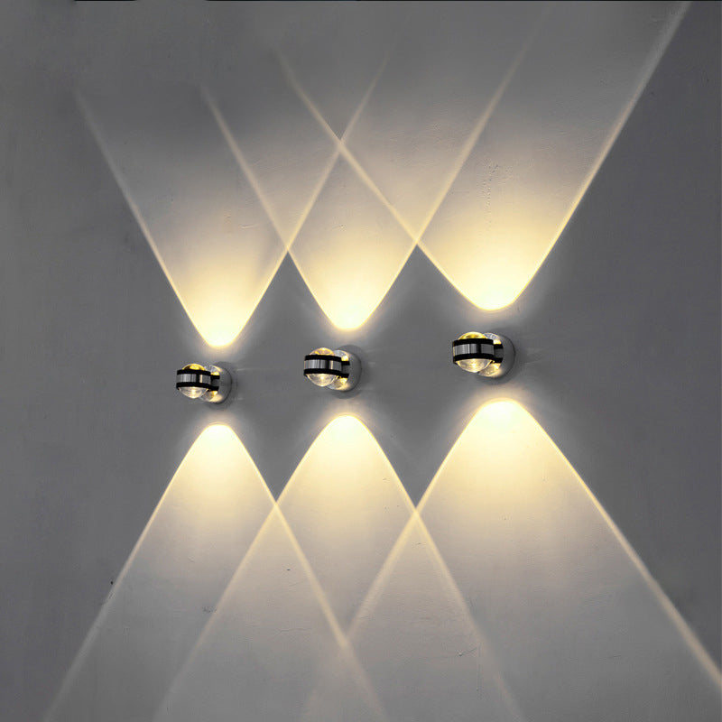 مصباح حائط LED بتصميم كرة بلورية من الألومنيوم بتصميم بسيط وعصري للممر 