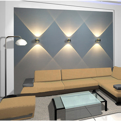 مصباح حائط LED بتصميم كرة بلورية من الألومنيوم بتصميم بسيط وعصري للممر 