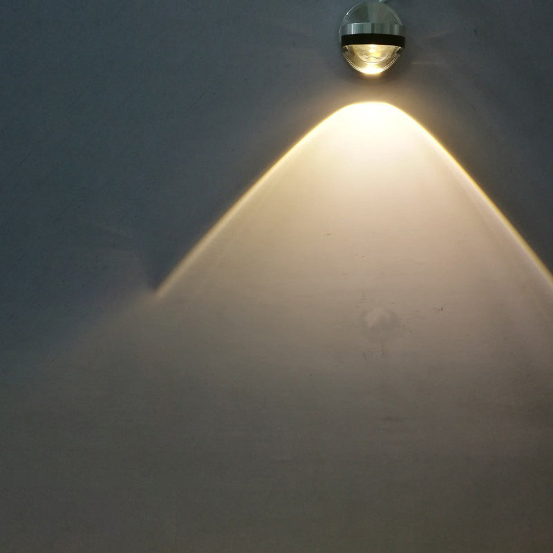 مصباح حائط LED بتصميم كرة بلورية من الألومنيوم بتصميم بسيط وعصري للممر 