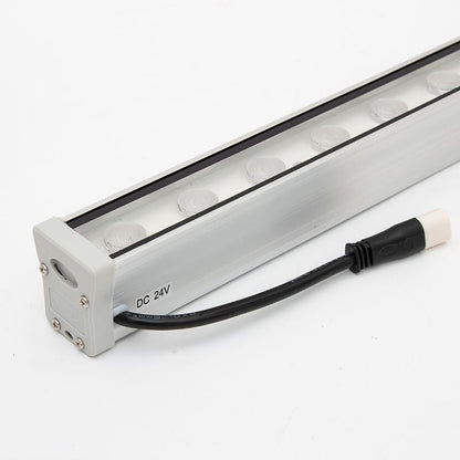 Modern Simplicity Waterproof Aluminum Reinforced Glass Strip Rectangular LED Wall Sconce Lamp For Outdoor Patio