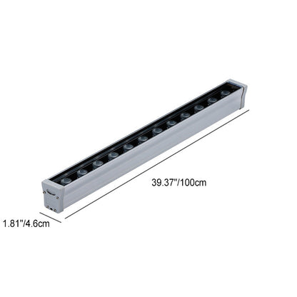 Modern Simplicity Waterproof Aluminum Reinforced Glass Strip Rectangular LED Wall Sconce Lamp For Outdoor Patio