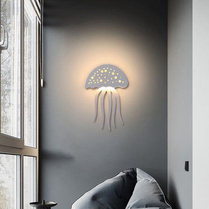مصباح حائط LED بتصميم قنديل البحر المصنوع من الحديد الأكريليكي المعاصر لغرفة النوم 
