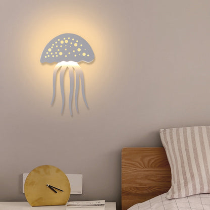 مصباح حائط LED بتصميم قنديل البحر المصنوع من الحديد الأكريليكي المعاصر لغرفة النوم 
