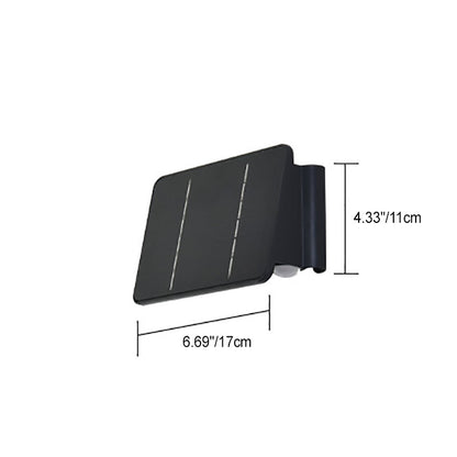 Modern Minimalist Solar Waterproof ABS Acrylic Rectangular LED Wall Sconce Lamp For Outdoor Patio