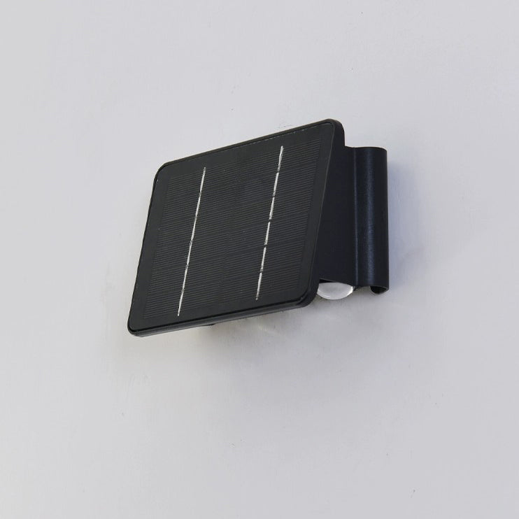 Modern Minimalist Solar Waterproof ABS Acrylic Rectangular LED Wall Sconce Lamp For Outdoor Patio