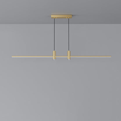 Modern Minimalist Iron Aluminum Silica Strip Spotlight LED Chandeliers Island Light For Dining Room