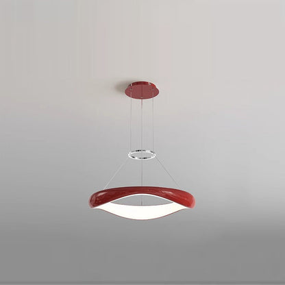 Contemporary Scandinavian Iron Acrylic Round LED Chandeliers For Dining Room