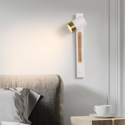 مصباح حائط LED قابل للتعديل على شكل أسطوانة حديدية بتصميم عصري بسيط لغرفة النوم 