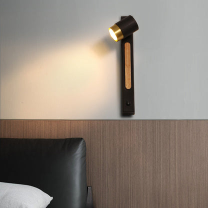 مصباح حائط LED قابل للتعديل على شكل أسطوانة حديدية بتصميم عصري بسيط لغرفة النوم 