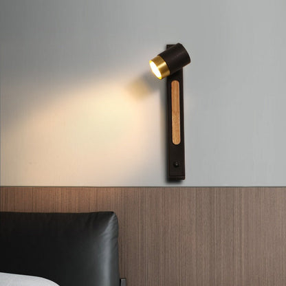 مصباح حائط LED قابل للتعديل على شكل أسطوانة حديدية بتصميم عصري بسيط لغرفة النوم 