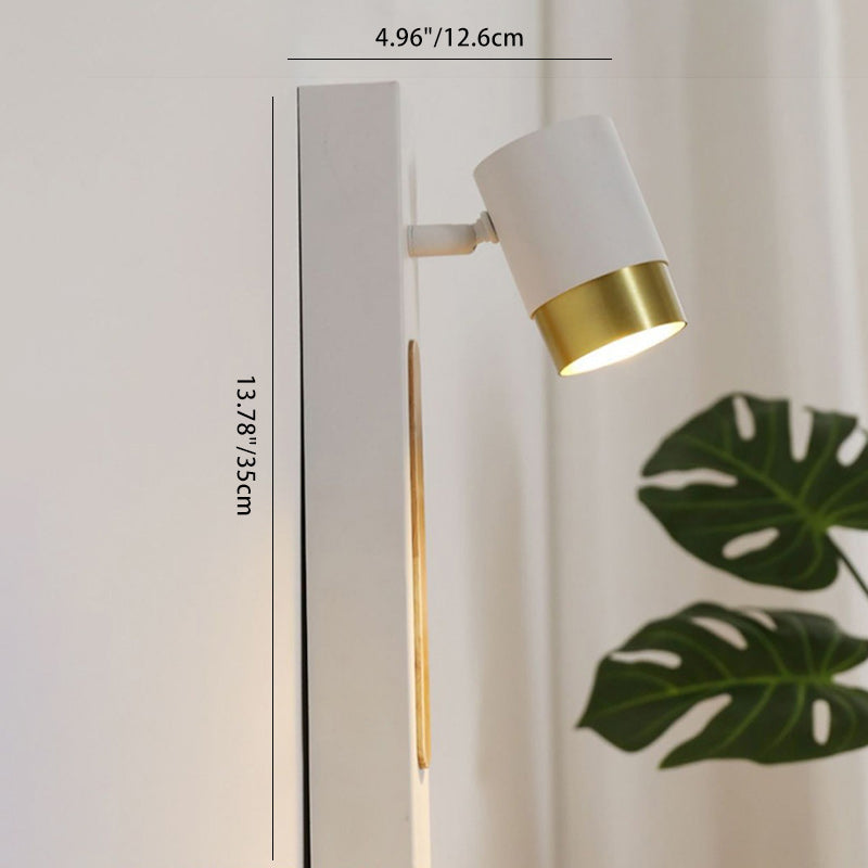 مصباح حائط LED قابل للتعديل على شكل أسطوانة حديدية بتصميم عصري بسيط لغرفة النوم 