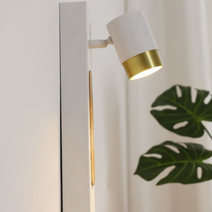 مصباح حائط LED قابل للتعديل على شكل أسطوانة حديدية بتصميم عصري بسيط لغرفة النوم 