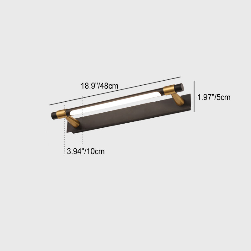 Modern Simplicity Iron Acrylic Waterproof Rotatable Strip LED Wall Sconce Lamp Vanity Light For Bathroom