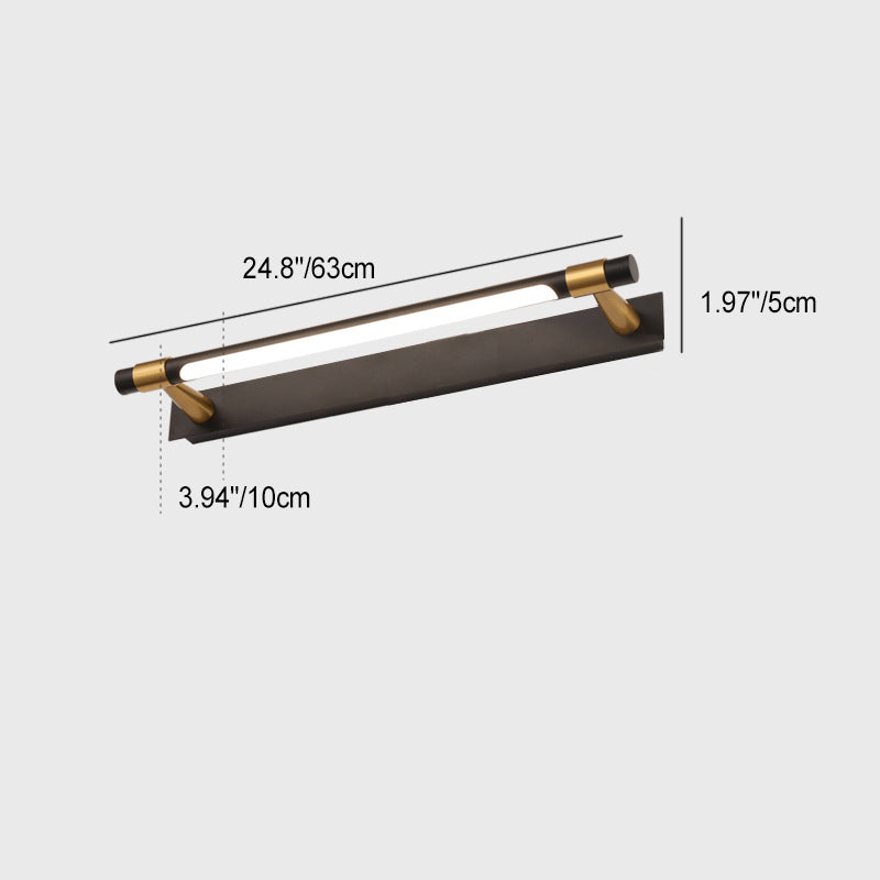 Modern Simplicity Iron Acrylic Waterproof Rotatable Strip LED Wall Sconce Lamp Vanity Light For Bathroom