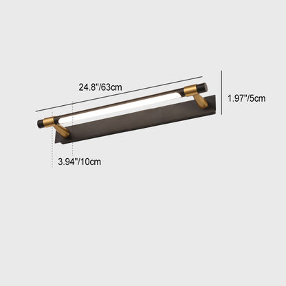 Modern Simplicity Iron Acrylic Waterproof Rotatable Strip LED Wall Sconce Lamp Vanity Light For Bathroom