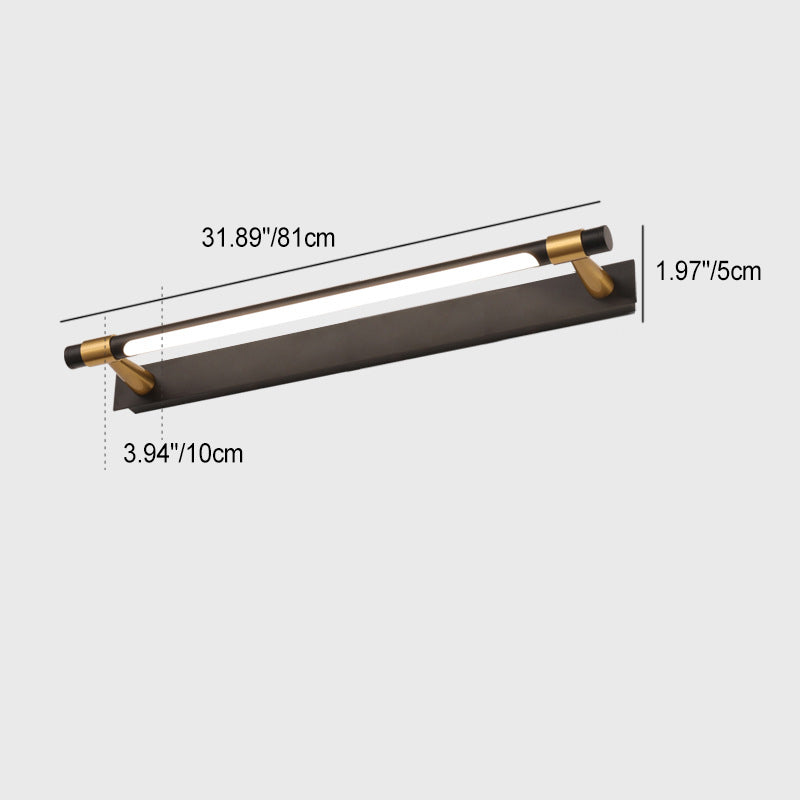 Modern Simplicity Iron Acrylic Waterproof Rotatable Strip LED Wall Sconce Lamp Vanity Light For Bathroom