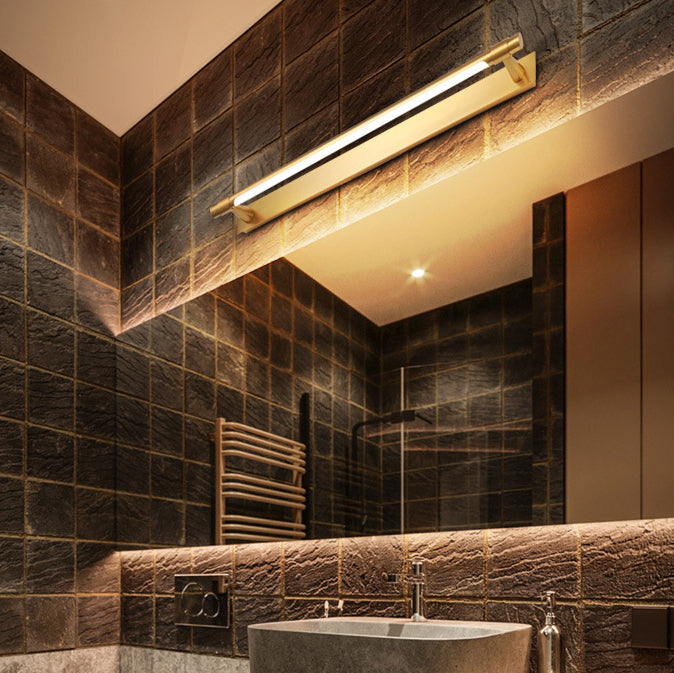 Modern Simplicity Iron Acrylic Waterproof Rotatable Strip LED Wall Sconce Lamp Vanity Light For Bathroom