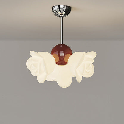Contemporary Creative Iron PE Floral 3-Light Pendant Light For Bedroom
