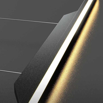 ثريات LED منحنية من الحديد والألومنيوم والسيليكا بتصميم عصري بسيط لغرفة الطعام