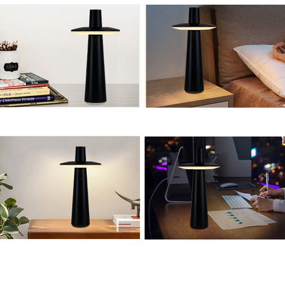 Contemporary Nordic Rechargeable Touch Sensor ABS PC Round Column LED Table Lamp For Bedside