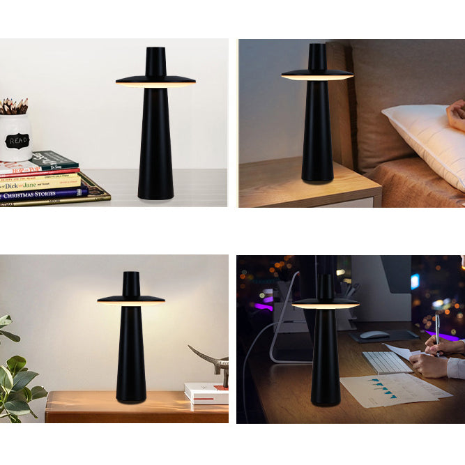 Contemporary Nordic Rechargeable Touch Sensor ABS PC Round Column LED Table Lamp For Bedside