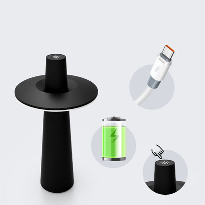 Contemporary Nordic Rechargeable Touch Sensor ABS PC Round Column LED Table Lamp For Bedside