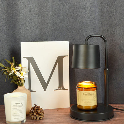 Contemporary Scandinavian Iron Liftable Dimmable Cylinder 1-Light Melting Wax Table Lamp For Bedroom