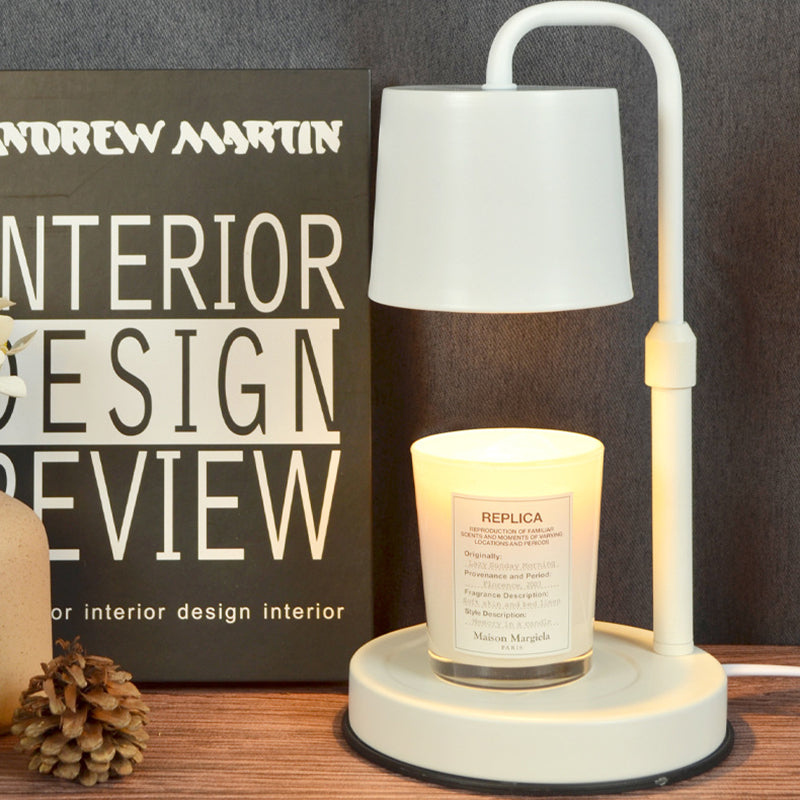 Contemporary Scandinavian Iron Liftable Dimmable Cylinder 1-Light Melting Wax Table Lamp For Bedroom