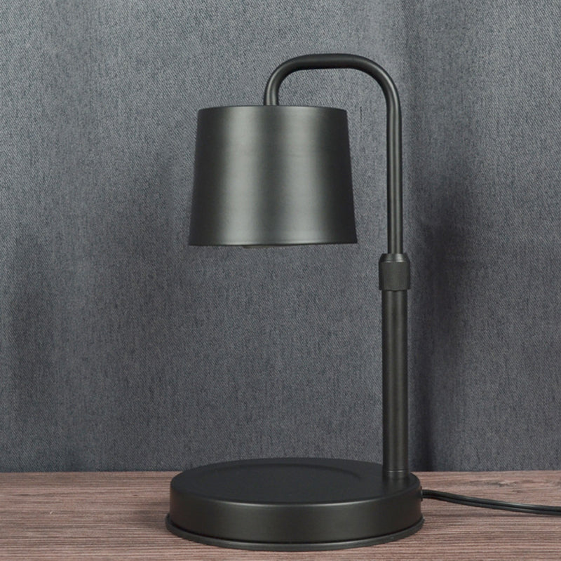 Contemporary Scandinavian Iron Liftable Dimmable Cylinder 1-Light Melting Wax Table Lamp For Bedroom