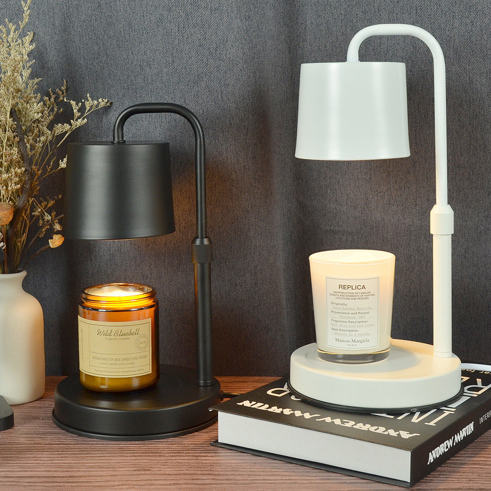Contemporary Scandinavian Iron Liftable Dimmable Cylinder 1-Light Melting Wax Table Lamp For Bedroom