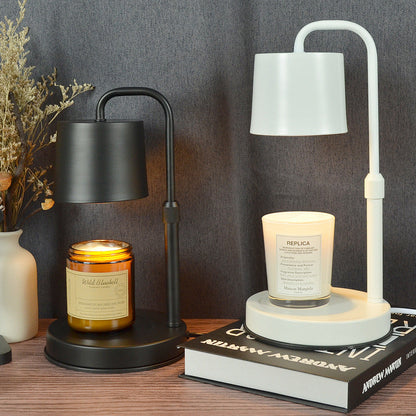 Contemporary Scandinavian Iron Liftable Dimmable Cylinder 1-Light Melting Wax Table Lamp For Bedroom