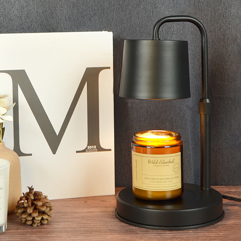 Contemporary Scandinavian Iron Liftable Dimmable Cylinder 1-Light Melting Wax Table Lamp For Bedroom