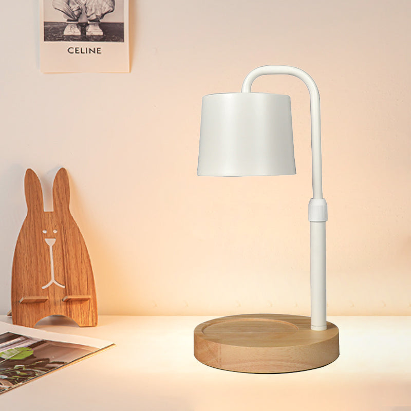 Contemporary Scandinavian Iron Liftable Dimmable Cylinder 1-Light Melting Wax Table Lamp For Bedroom
